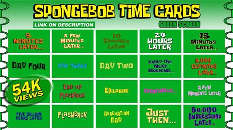 spongebob captures|spongebob time cards.
